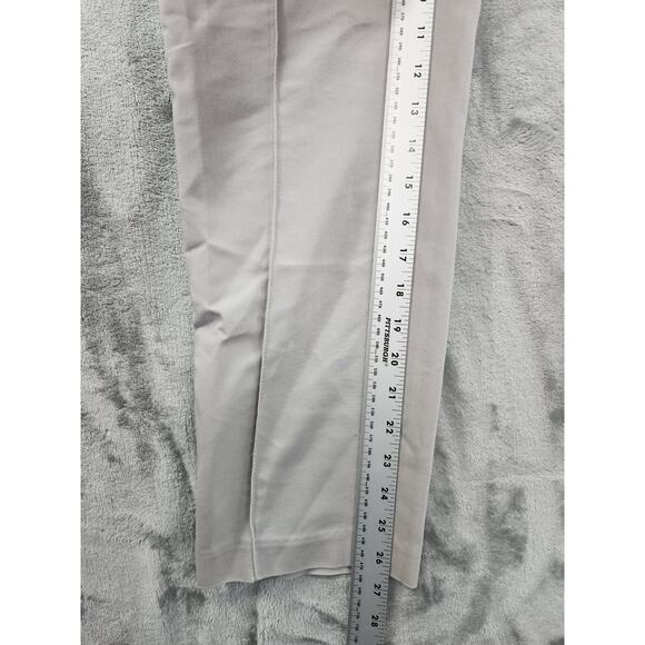 Zara Basic Front Seam Crop Ankle Trouser Pants Size 8 Light Gray Side Zip Office - Picture 6 of 8